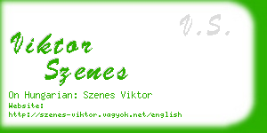 viktor szenes business card